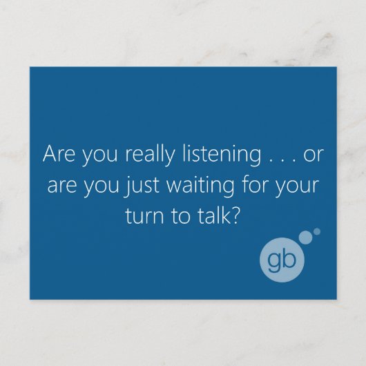 Luister je echt goed briefkaart (Voorkant)