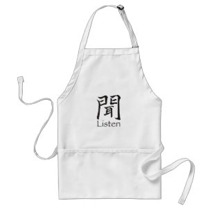 Luister Kanji Character Standaard Schort