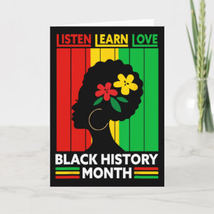 Luister Leer Liefde Zwarte Geschiedenis Maand Afro Kaart