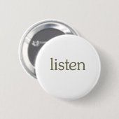 Luister (leer) ronde button 5,7 cm (Voorkant /achterkant)
