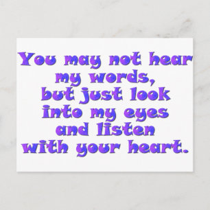 Luister met je hart briefkaart