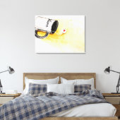 Luister met liefde canvas afdruk (Insitu (Slaapkamer))