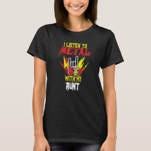 Luister Metaal Met Oom Rock Muziek Liefhebber Rock T-shirt