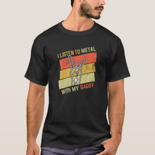 luister Metal met papa Rock Music Love me T-shirt