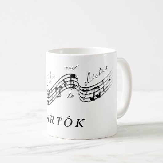 Luister naar Béla Bartók Best Classical Music Comp Koffiemok (Voorkant rechts)