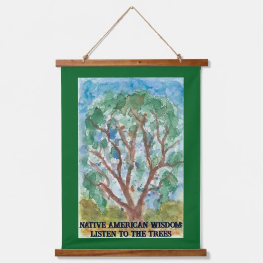 Luister naar de bomen hangend wandkleed (Voorkant)