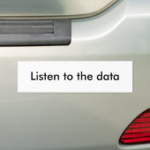 Luister naar de gegevens bumpersticker (Op auto)