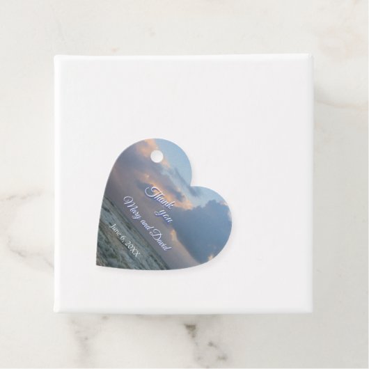 Luister naar de golven Dank je bruiloft Bedankjes Labels (In situ)