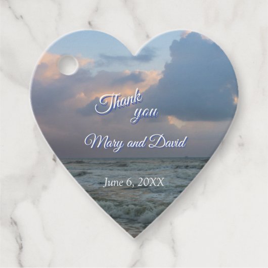 Luister naar de golven Dank je bruiloft Bedankjes Labels (Voorkant)