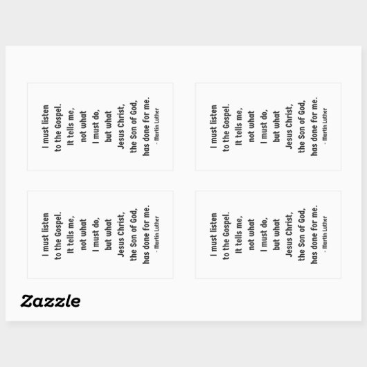 Luister naar de Gospel Rectangle Sticker (Vel)