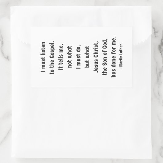 Luister naar de Gospel Rectangle Sticker (Tas)