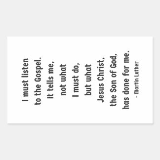 Luister naar de Gospel Rectangle Sticker