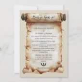 Luister naar de middeleeuwse scrollbruiloft kaart (Voorkant)