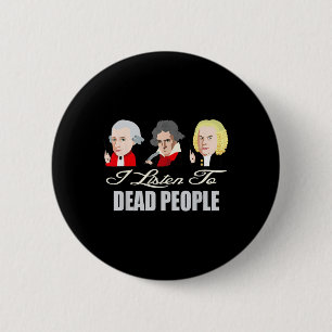 Luister naar de muziek van Dead People Clical Moza Ronde Button 5,7 Cm