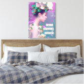 Luister naar de muziek van je ziel | inspirerend canvas afdruk (Insitu (Slaapkamer))