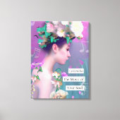 Luister naar de muziek van je ziel | inspirerend canvas afdruk (Voorkant)