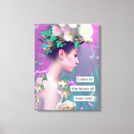 Luister naar de muziek van je ziel | inspirerend canvas afdruk