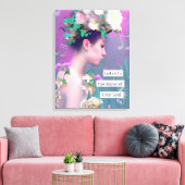 Luister naar de muziek van je ziel | inspirerend canvas afdruk (Insitu (Woonkamer))