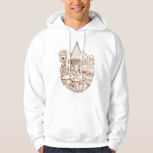 Luister naar de Roots Brown Ink Hoodie (Voorkant)