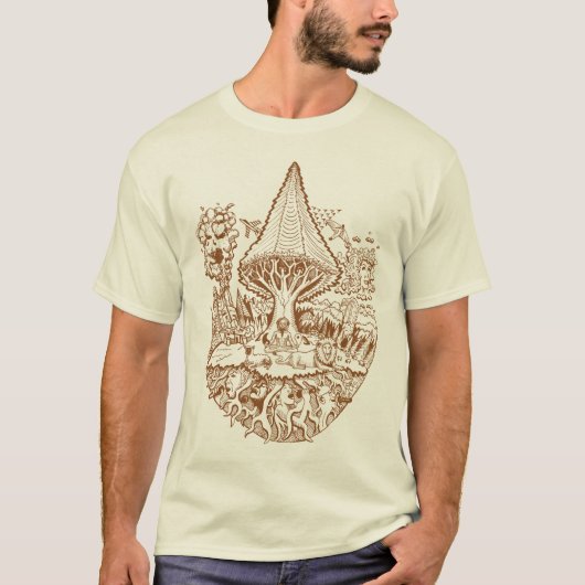 Luister naar de Roots Brown Ink T-shirt (Voorkant)