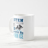 Luister naar de schaatscoach Thin Ice Skating Koffiemok (Voorkant links)