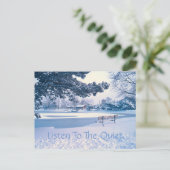 "LUISTER NAAR DE STILTE" KERSTKAART FEESTDAGENKAART (Staand voorkant)