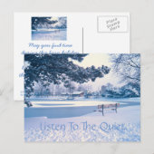 "LUISTER NAAR DE STILTE" KERSTKAART FEESTDAGENKAART (Voorkant / Achterkant)