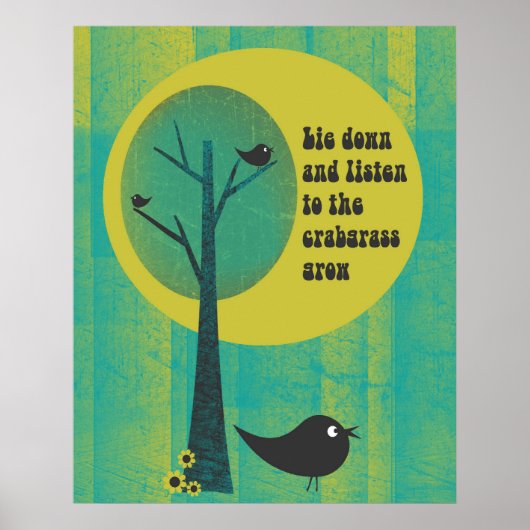 Luister naar het Poster van Crabgras Retro (Voorkant)