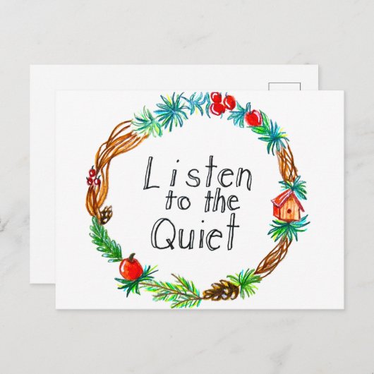 Luister naar het stille Briefkaart (Voorkant / Achterkant)