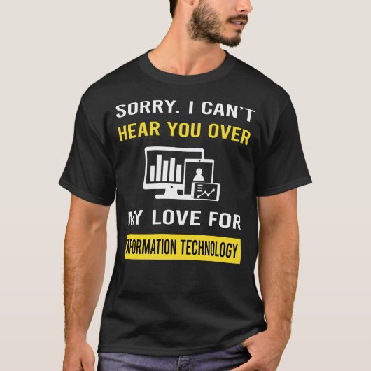 Luister naar informatietechnologie t-shirt (Voorkant)