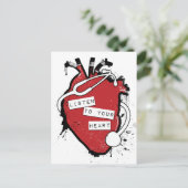 luister naar je anatomische hart briefkaart (Staand voorkant)