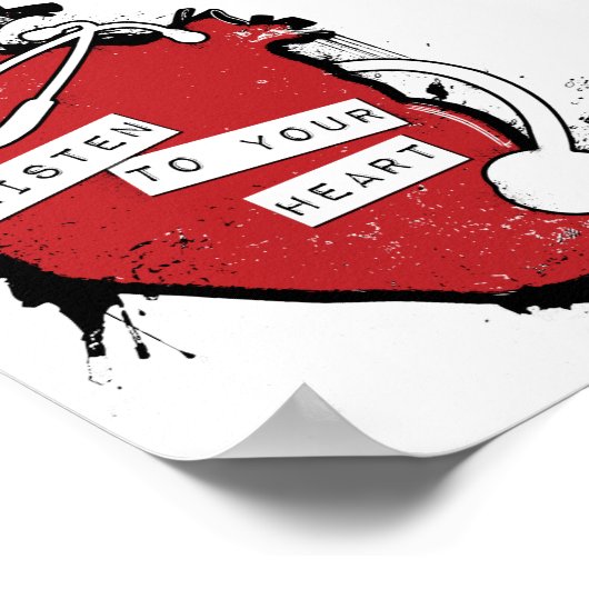 luister naar je anatomische hart poster (Hoek)