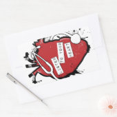 luister naar je anatomische hart rechthoekige sticker (Envelop)