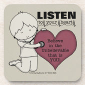 Luister naar je hart bier onderzetter (Voorkant)