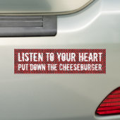 Luister naar je hart bumpersticker (Op auto)