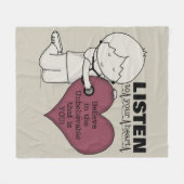 Luister naar je hart fleece deken (Voorkant (Horizontaal))