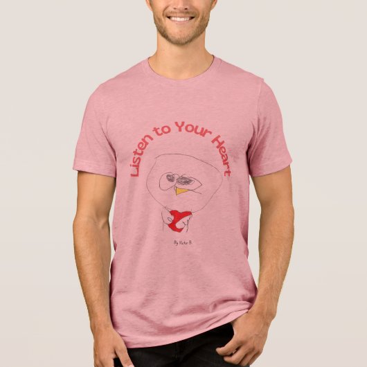 Luister naar je Hart Heren T-shirt (Voorkant)