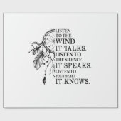 Luister naar je hart Het kent inheemse Amerikanen Cadeaupapier (Vlak)