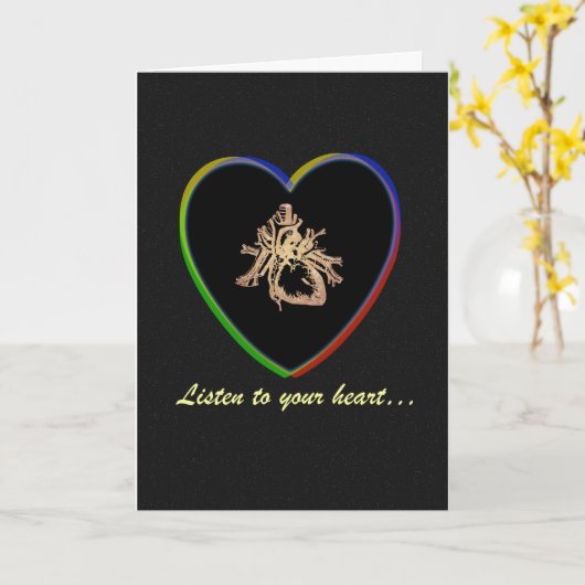 Luister naar je hart... kaart (Gele Bloem)