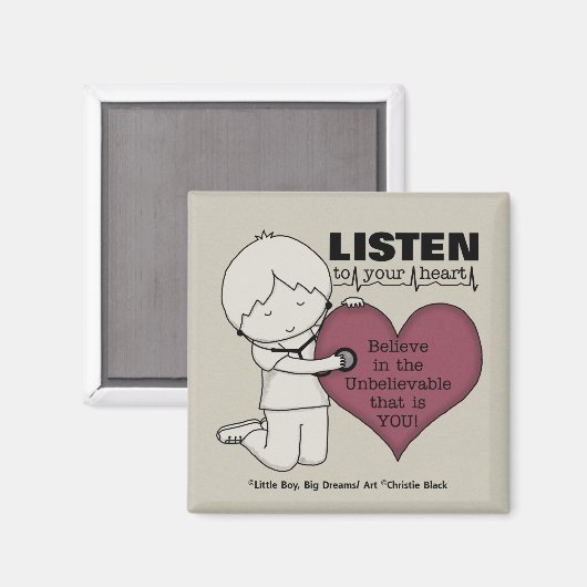 Luister naar je hart magneet (Voorkant / Achterkant)