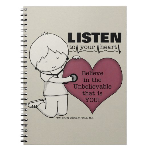 Luister naar je hart notitieboek (Voorkant)
