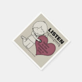 Luister naar je hart servet (Hoek)