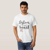 Luister naar je hart stethoscoop t-shirt (Voorkant volledig)