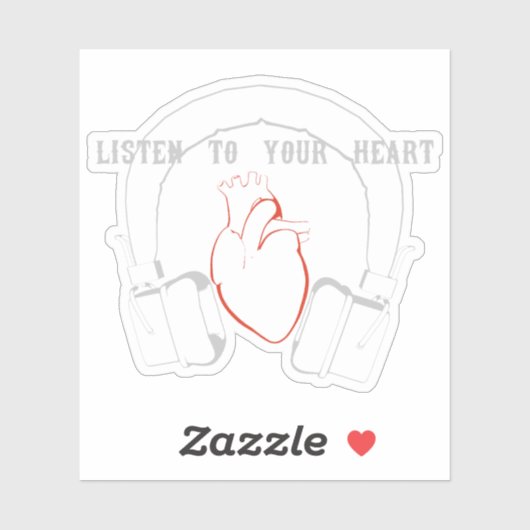 Luister naar je hart sticker (Vel)