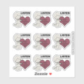 Luister naar je hart sticker (Vel)
