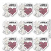 Luister naar je hart sticker (Voorkant)