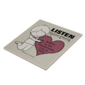 Luister naar je hart tegeltje (Zijkant)