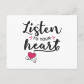 Luister naar je hartstethoscoop briefkaart (Voorkant)