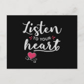 Luister naar je hartstethoscoop briefkaart (Voorkant)