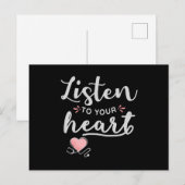Luister naar je hartstethoscoop briefkaart (Voorkant / Achterkant)